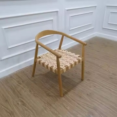 Ghế Đan Dây Dù Khung Gỗ - GDD12