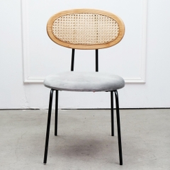 GHẾ CAFE MẶT NỆM LƯNG ĐAN MÂY