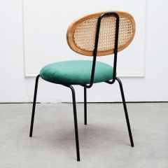 GHẾ CAFE MẶT NỆM LƯNG ĐAN MÂY