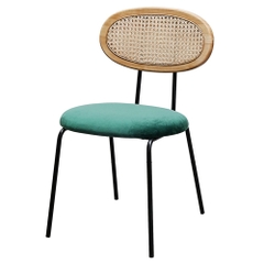 GHẾ CAFE MẶT NỆM LƯNG ĐAN MÂY