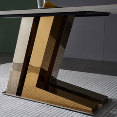 BÀN ĂN CHÂN INOX HIỆN ĐẠI MẶT ĐÁ