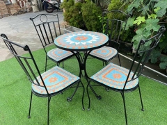 Bàn Ghế Sắt Ngoài Trời Mosaic - ND1