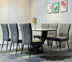 BÀN ĂN CHÂN SẮT MẶT ĐÁ ĐẸP SANG TRỌNG