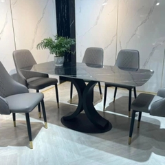 BÀN ĂN MẶT ĐÁ CHÂN SẮT CHỮ C HIỆN ĐẠI