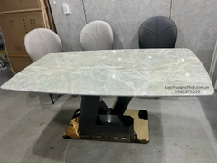 BÀN ĂN MẶT ĐÁ MARBLE XUYÊN SÁNG CAO CẤP