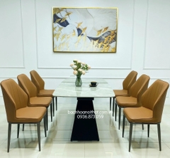 BỘ BÀN ĂN MẶT ĐÁ 6 GHẾ GIÁ RẺ - BBA36