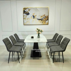 BÀN ĂN MẶT ĐÁ 6 GHẾ CAMILA NHẬP KHẨU - BBA35