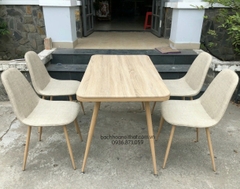 BỘ BÀN ĂN GỖ MDF 4 GHẾ GIÁ RẺ - BBA42