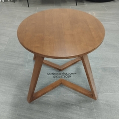 BÀN TRÀ CAFE GỖ CAO SU CHÂN V - BCF35