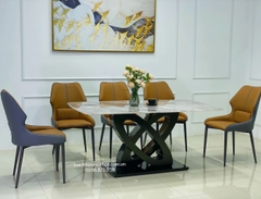 BÀN ĂN MẶT ĐÁ BẠCH NGỌC CAO CẤP - BAMD147