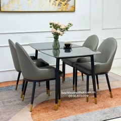 BỘ BÀN ĂN MẶT ĐÁ 4 GHẾ MONET GIÁ RẺ - BBA13