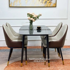 BỘ BÀN ĂN MẶT ĐÁ 4 GHẾ MONET GIÁ RẺ - BBA13