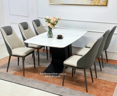 BÀN ĂN MẶT ĐÁ NHẬP KHẨU CHÂN SẮT - BAMD148