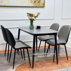 BỘ BÀN ĂN 4 GHẾ NORDIC CHÂN CÔN - BBA45