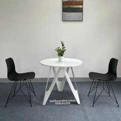 BÀN CAFE CHÂN KIỀNG MẶT GỖ - BCF53