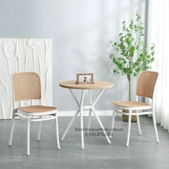 GHẾ NHỰA ĐÚC MẶT GIẢ MÂY - GND28