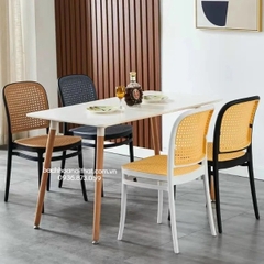 GHẾ NHỰA ĐÚC MẶT GIẢ MÂY - GND28