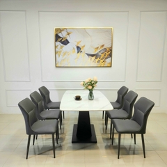 Bộ Bàn Ăn Chân X 6 Ghế Kelly-BBA49