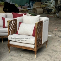 GHẾ SOFA GỖ INDOCHINE CHAWOO ĐƠN - SFG50