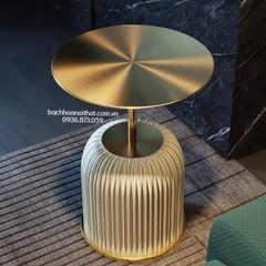 BÀN TAB SOFA MẶT THÉP MẠ VÀNG - TSF34