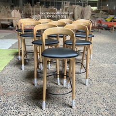 GHẾ BAR NEVA MẶT NỆM GỖ ASH - BAR40