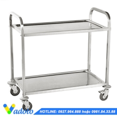 Xe đẩy inox 2 tầng