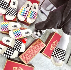 VANS SLIDE - ONE PARTY MULTI CHECKER - VN0A38EH066