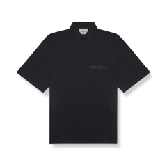 ESSENTIAL BLACK LOGO POLO TEE - M - (STRETCH LIMO) 125SP202020F