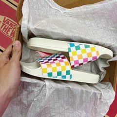 VANS SLIDE - ONE PARTY MULTI CHECKER - VN0A38EH066