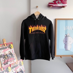 THRASHER FLAME HOODIE BLACK