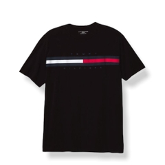 TOMMY HILFIGER ESSENTIAL FLAG LOGO T-SHIRT BLACK - 7849807 035