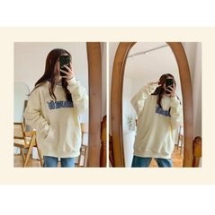 MUAHMUAH COMBI POINT SIGNATURE HOODIE CREAM