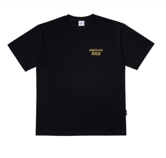 ADLV MARKER BASIC LOGO SHORT SLEEVE T-SHIRT BLACK / YELLOW - ADLV21SS SSLMKB BY2