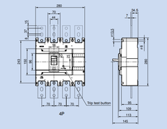 MCCB 4 Pha (ABN Series) - ABN54c, ABN104c, ABN204c, ABN404c, ABN804c