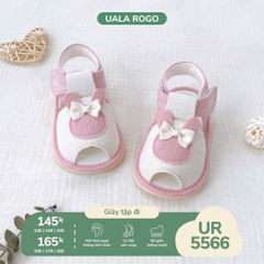 Dép tập đi đính nơ hồng Uala rogo