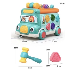 Đồ chơi xe Bus đập chuột, thả hình khối đa năng