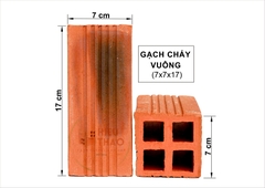 Gạch Xây Dựng Tuynel Loại Cháy (7x17)