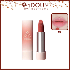 Son Thỏi Lì 3CE Cashmere Hug Lipstick 06 Buddy Cam Nâu