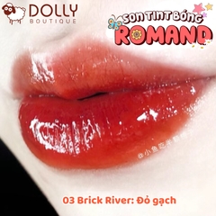 Son Tint Bóng Romand Glasting Water Tint #03 Brick River ( Màu Đỏ Gạch ) - 4g