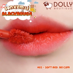 Son Kem Lì Black Rouge Air Fit Velvet Tint A03 Soft Red
