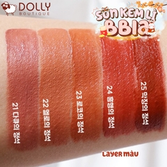 Son Kem Bbia Last Velvet Lip Tint 23 Romantic Note Cam Cháy Đất