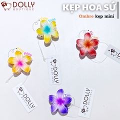 Kẹp Hoa Sứ Nhí Ombre - Hồng Cam- Có Sẵn Tại Quy Nhơn