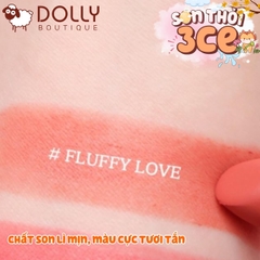 Son Thỏi 3CE Soft Matte Lipstick #Fluffy Love ( Màu Cam Đào ) - 3.5g