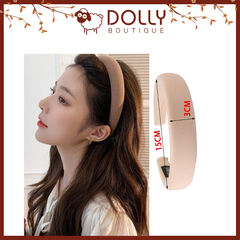 Cài, Băng Đô Tóc Bản Lớn 3cm Chất Liệu Vải Thô Phong Cách Vintage