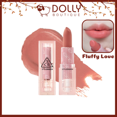 Son Thỏi 3CE Soft Matte Lipstick #Fluffy Love ( Màu Cam Đào ) - 3.5g