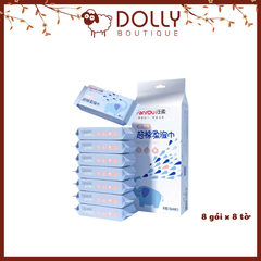 Khăn Uớt Fanrou Hình Dễ Thương 8gói/pack