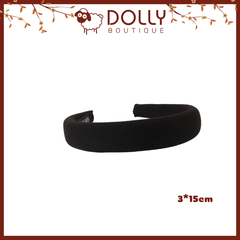 Cài, Băng Đô Tóc Bản Lớn 3cm Chất Liệu Vải Thô Phong Cách Vintage