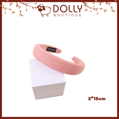 Cài, Băng Đô Tóc Bản Lớn 3cm Chất Liệu Vải Thô Phong Cách Vintage