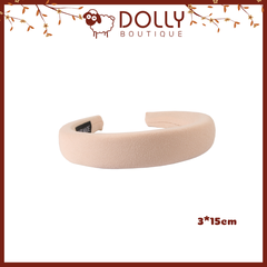 Cài, Băng Đô Tóc Bản Lớn 3cm Chất Liệu Vải Thô Phong Cách Vintage