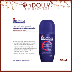Lăn Khử Mùi Nam Deonica Smart Control 50ml - Kháng Khuẩn
